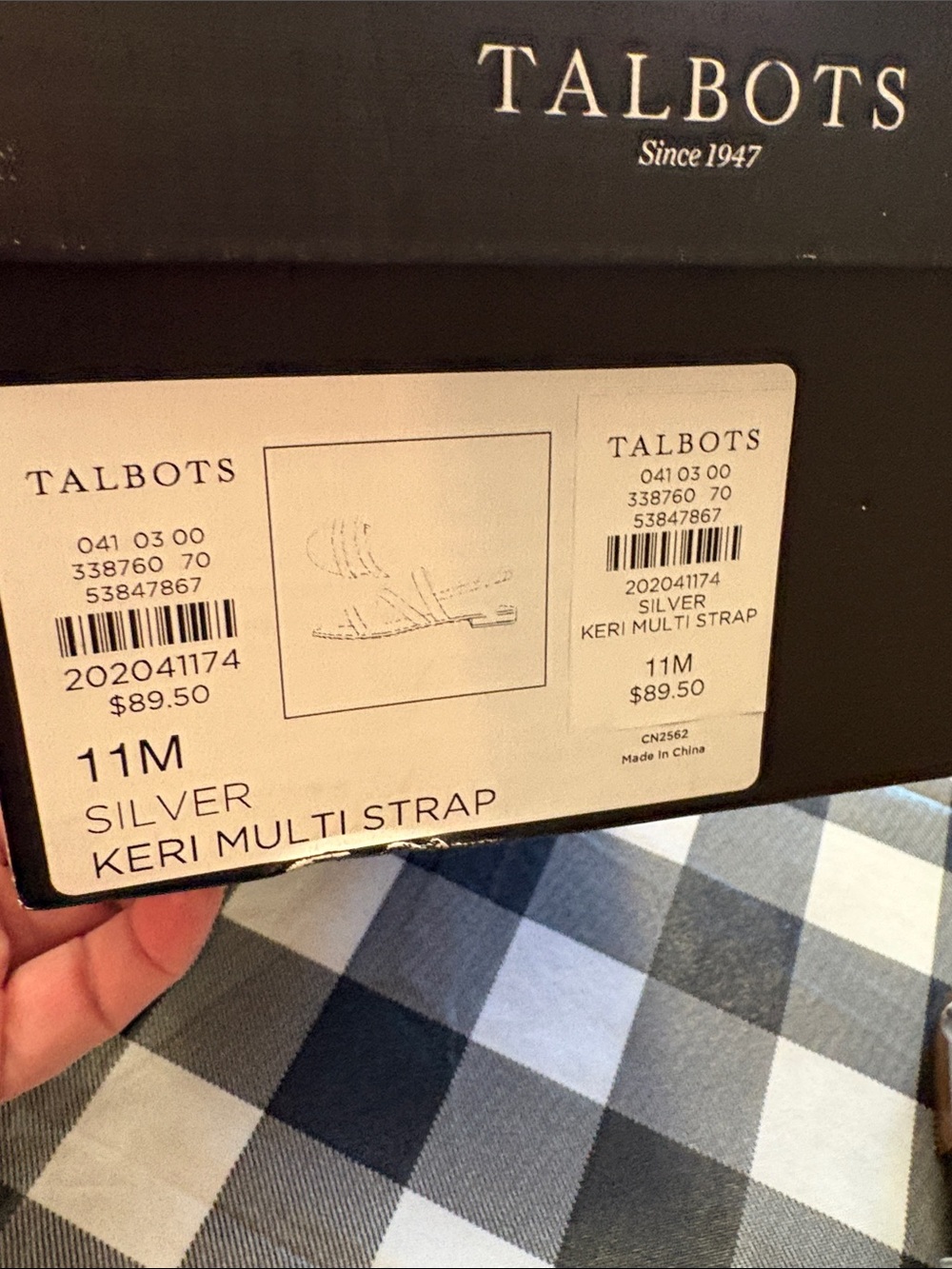 Talbots Metallic Silver Strappy Sandals - Picture 3 of 4
